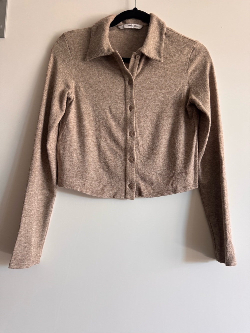 Mango Collared Button-Front Knit Cardigan - Picture 2 of 4
